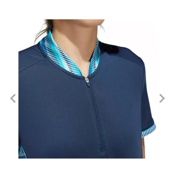 NWT adidas Women's Medium Ultimate365 Printed Golf Polo - Picture 4 of 5